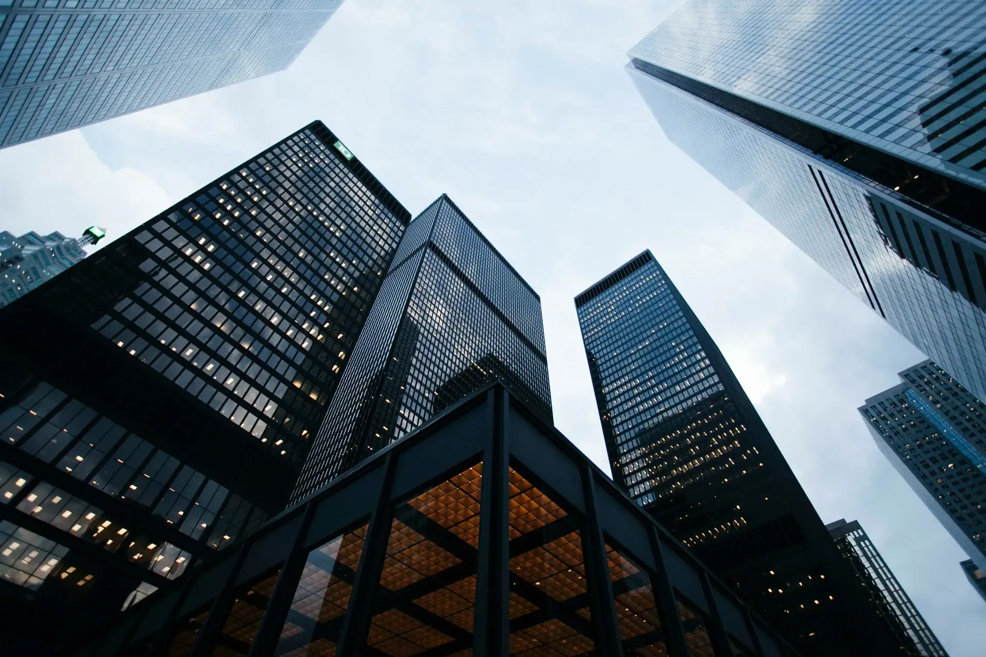Modern office buildings representing business growth and scaling for software vendors